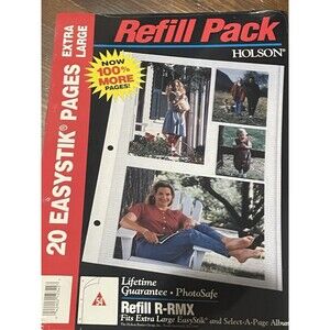 HOLSON Refill Pack Easystik Pages New Old Stock 20 pk (pvc/acid Free) 12.5x9 XL